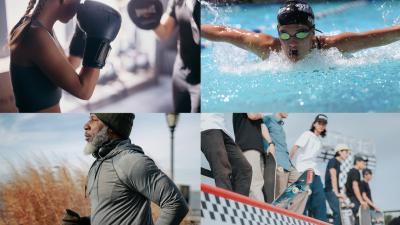 4 foto's sport